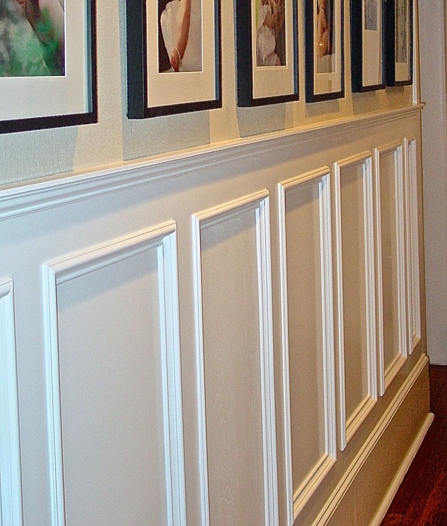 This wainscot run has it all, panel board, raised molding, chair rail high base boards! Sumptuous!